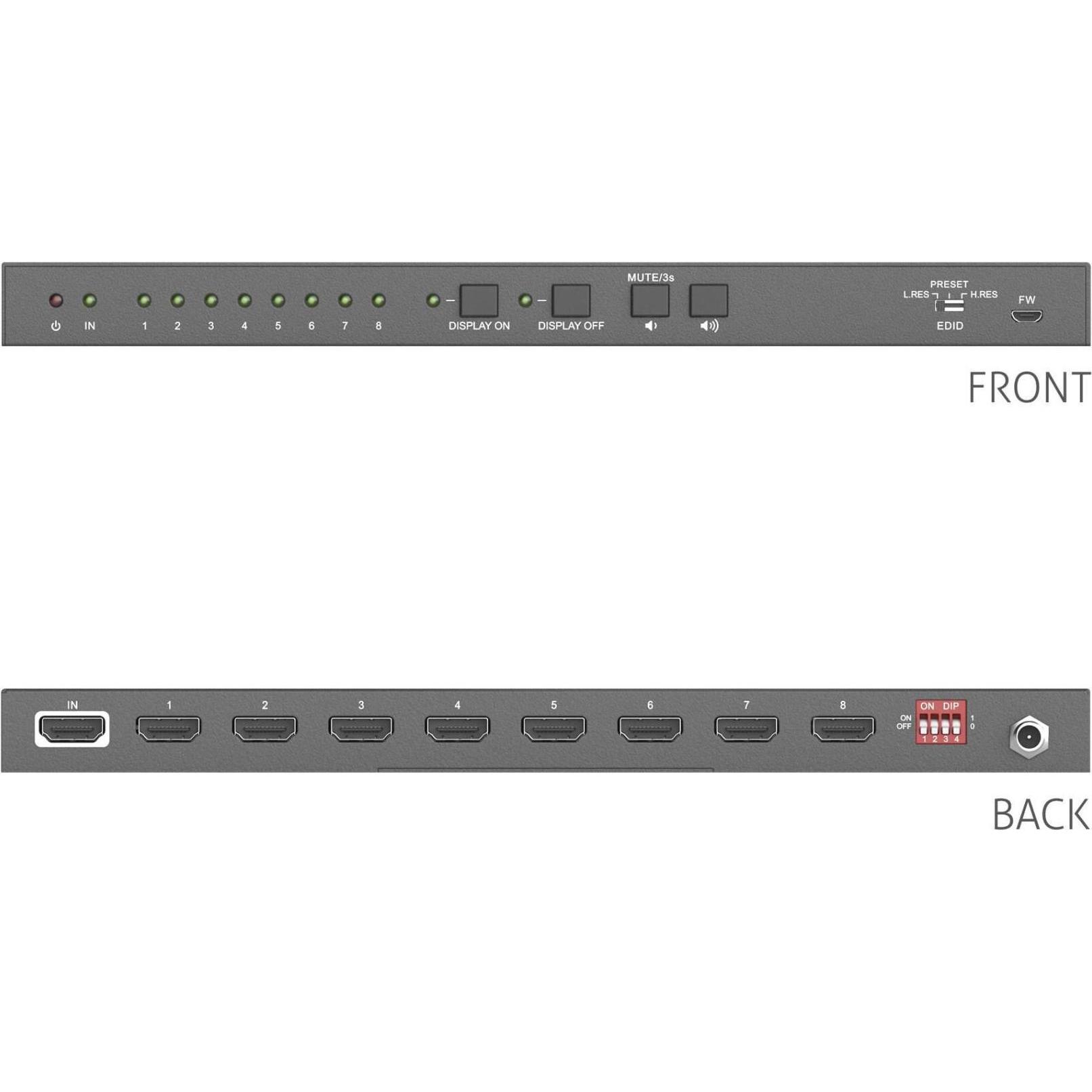 Распределитель (сплиттер) PureLink PT-SP-HD18-48G, 1:8 HDMI 2.1 